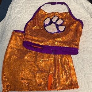 Custom Made Clemson Tigers  Cheerleading Outfit